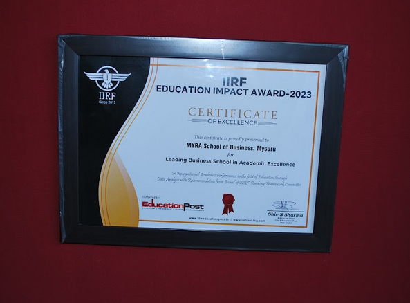 MYRA School of Business Mysore IIRF 2023 -  Rankings photo 3